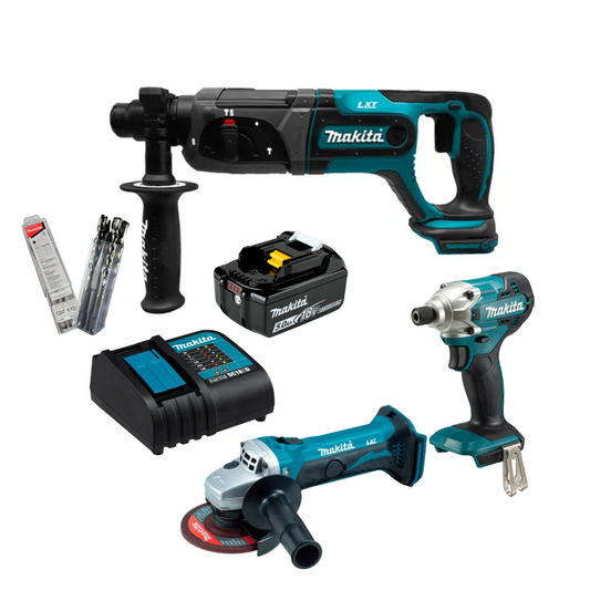 Combo DHR241STX2 Rotomartillo SDS plus + DTD156Z + DGA452Z Makita