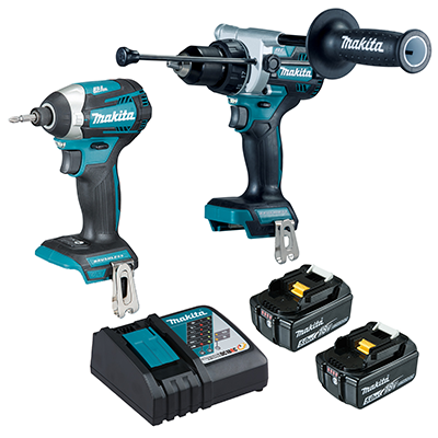 Combo DLX2412T Kit de Rotomartillo y Atornillador de Impacto Inalámbrco Makita